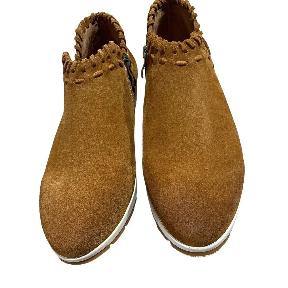 Antelope Womens J63 Scotty Suede Leather Booties EU 40 US 9 Cognac Brown - Picture 12 of 14